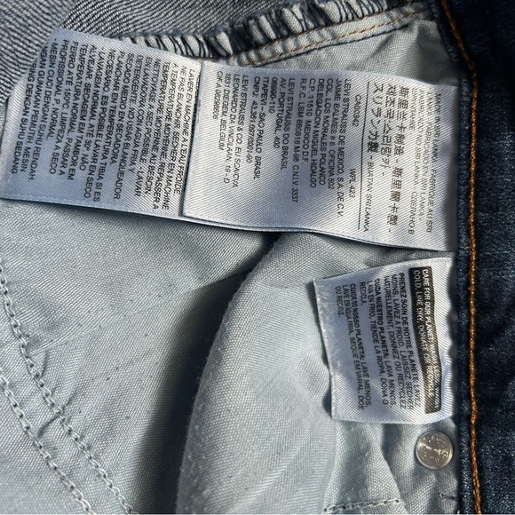 Women's Levi's 505 Straight Leg Denim Dark Blue Jeans, Size W29xL30 - Picture 4 of 5